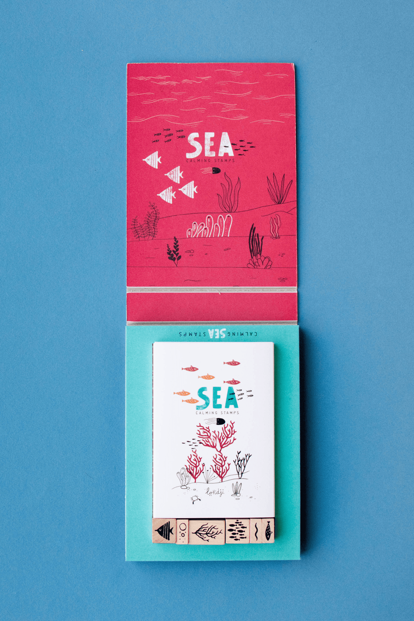 "CALMING STAMPS SEA" Timbri